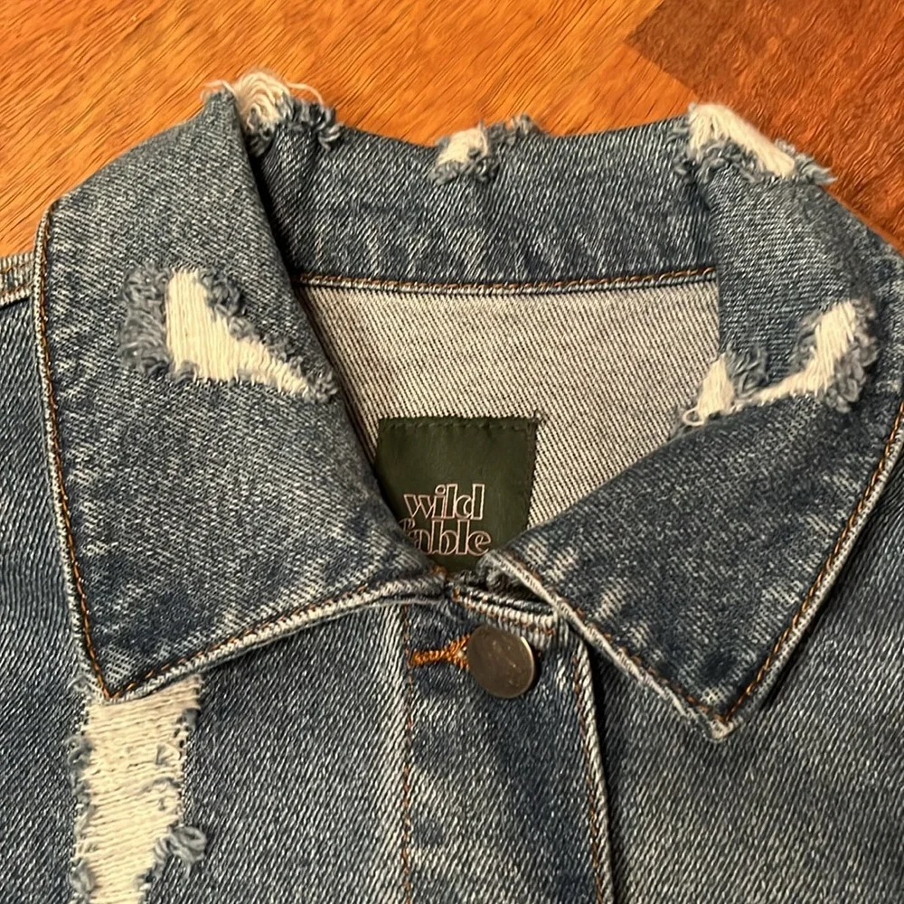 New Wild Fable distressed denim vest - Picture 5 of 16
